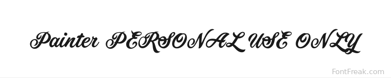Painter PERSONAL USE ONLY font preview