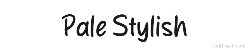 Pale Stylish font preview