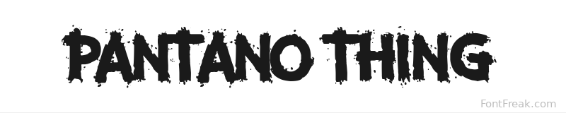 Pantano Thing font preview