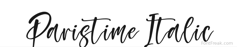 Paristime Italic font preview