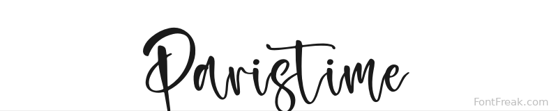 Paristime font preview