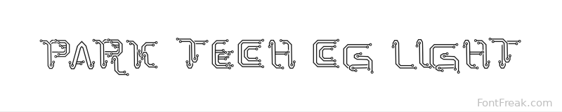 Park Tech CG Light font preview