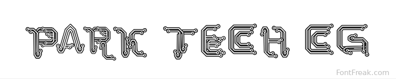 Park Tech CG font preview