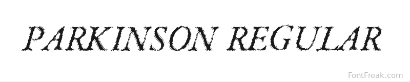 Parkinson Regular font preview