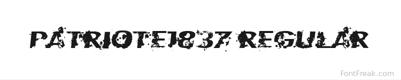 Patriote1837 Regular font preview
