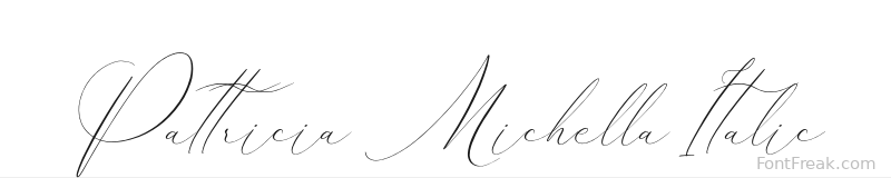 Pattricia Michella Italic font preview