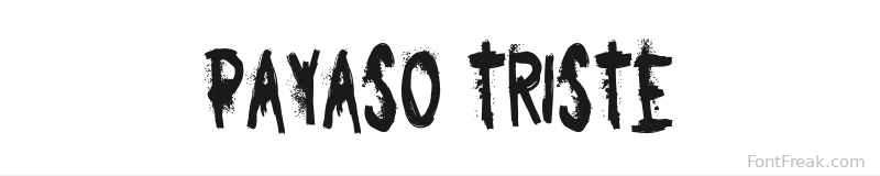 Payaso Triste font preview