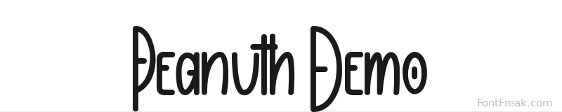 Peanuth Demo font preview