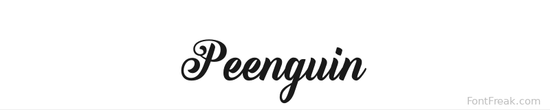 Peenguin font preview