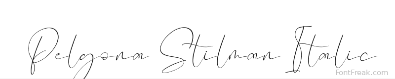 Pelgona Stilman Italic font preview