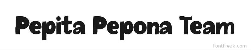 Pepita Pepona Team font preview