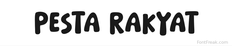 Pesta Rakyat font preview