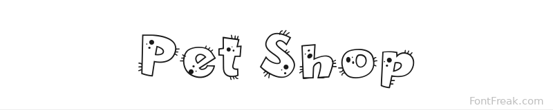 Pet Shop font preview
