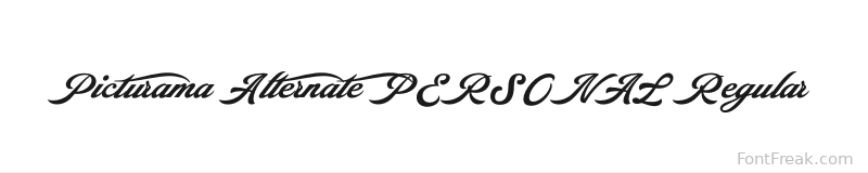 Picturama Alternate PERSONAL Regular font preview