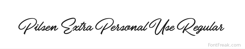 Pilsen Extra Personal Use Regular font preview