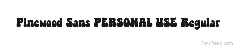 Pinewood Sans PERSONAL USE Regular font preview