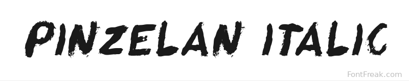 Pinzelan Italic font preview
