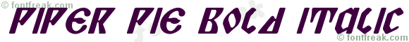 Piper Pie Bold Italic