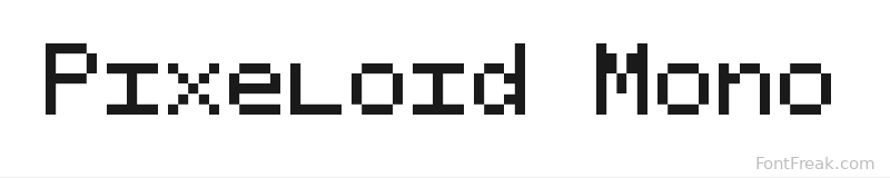 Pixeloid Mono font preview