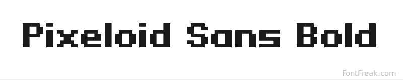 Pixeloid Sans Bold font preview