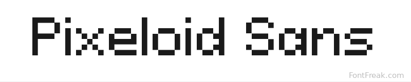 Pixeloid Sans font preview