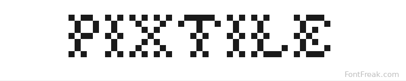 Pixtile font preview