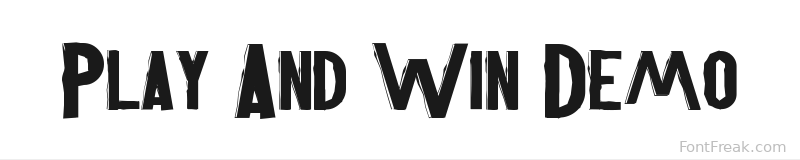 Play And Win Demo font preview