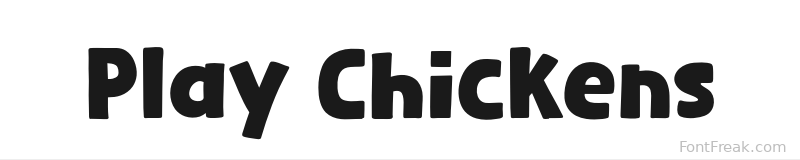Play Chickens font preview