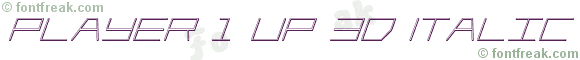 Player 1 Up 3D Italic