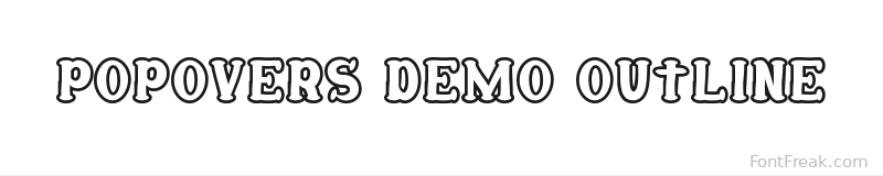 Popovers Demo Outline font preview