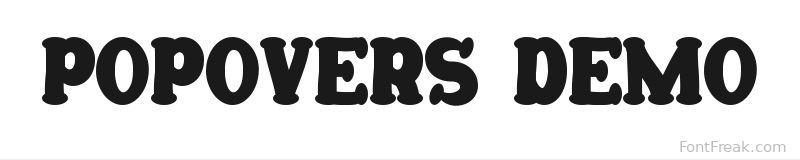 Popovers Demo font preview