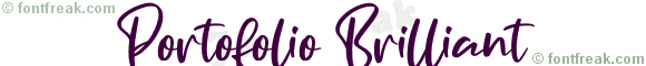 Portofolio Brilliant font preview
