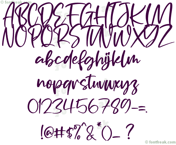 Portofolio Brilliant — all characters