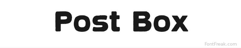 Post Box font preview