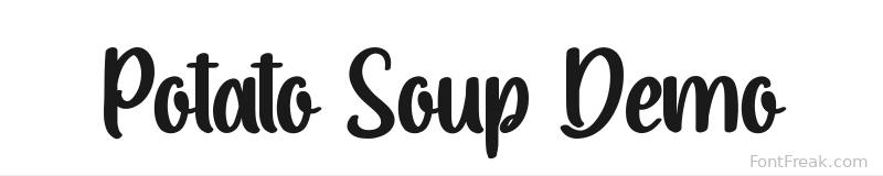 Potato Soup Demo font preview