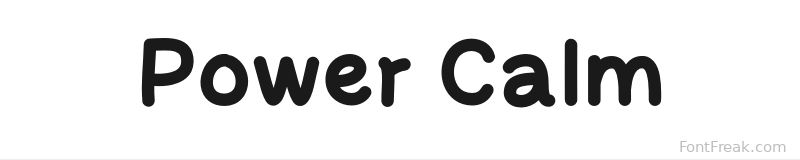 Power Calm font preview