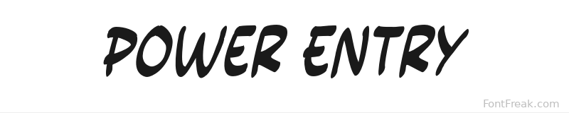 Power Entry font preview