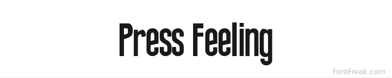 Press Feeling font preview