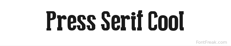 Press Serif Cool font preview