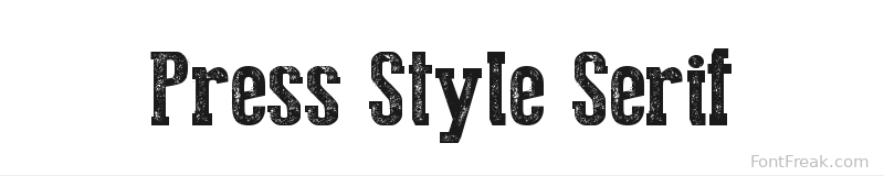 Press Style Serif font preview