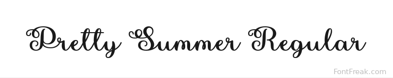 Pretty Summer Regular font preview