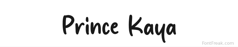 Prince Kaya font preview