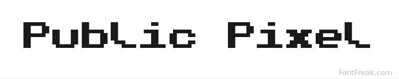 Public Pixel font preview
