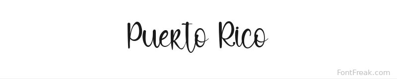 Puerto Rico font preview