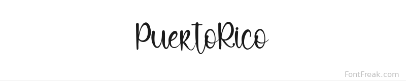 PuertoRico font preview