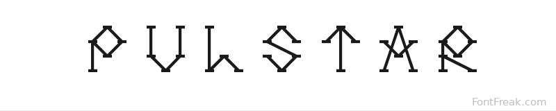 Pulstar font preview