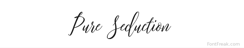 Pure Seduction font preview