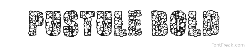 Pustule Bold font preview