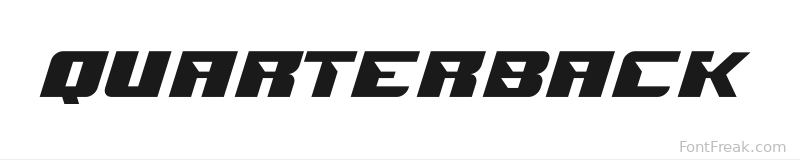 QUARTERBACK font preview