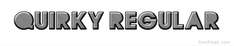 QUIRKY Regular font preview